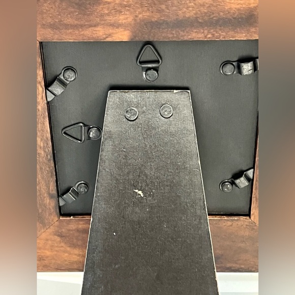 Vintage Brown Resin Square Frame Christmas Tree Cross Stitch Handmade Art 7x7 in - Picture 9 of 9